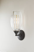 Mirage Glass Small Spindle Sconce