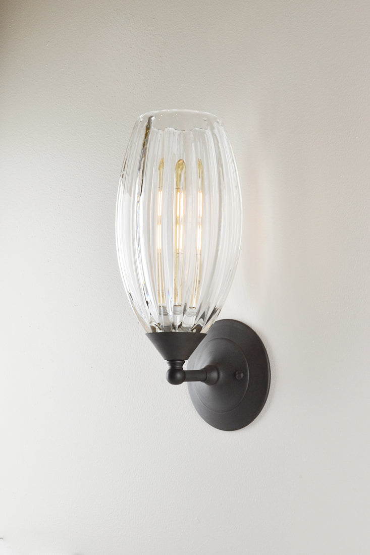 Mirage Glass Small Spindle Sconce