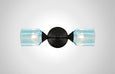 Bottle Glass Linear Double Sconce