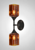 Bottle Glass Linear Double Sconce