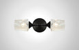 Bottle Glass Linear Double Sconce