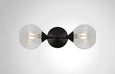 Mirage Glass Small Globe Linear Double Sconce