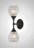Mirage Glass Small Teardrop Linear Double Sconce