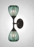 Mirage Glass Small Teardrop Linear Double Sconce