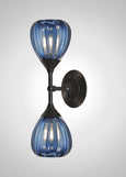 Mirage Glass Small Teardrop Linear Double Sconce