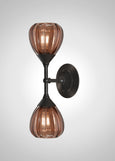 Mirage Glass Small Teardrop Linear Double Sconce