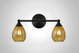 Mirage Glass Small Teardrop Acacia Double Tee Sconce