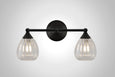 Mirage Glass Small Teardrop Acacia Double Tee Sconce