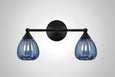Mirage Glass Small Teardrop Acacia Double Tee Sconce
