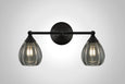 Mirage Glass Small Teardrop Acacia Double Tee Sconce