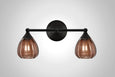 Mirage Glass Small Teardrop Acacia Double Tee Sconce