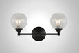 Mirage Glass Small Globe Acacia Double Tee Sconce