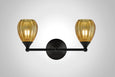 Mirage Glass Small Teardrop Acacia Double Tee Sconce