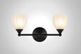 Mirage Glass Small Teardrop Acacia Double Tee Sconce
