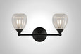 Mirage Glass Small Teardrop Acacia Double Tee Sconce