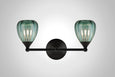 Mirage Glass Small Teardrop Acacia Double Tee Sconce