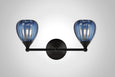 Mirage Glass Small Teardrop Acacia Double Tee Sconce