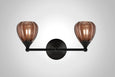 Mirage Glass Small Teardrop Acacia Double Tee Sconce