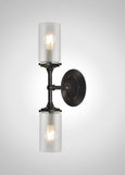 Alpine Glass Linear Double Sconce