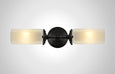 Prairie Glass Opal Optic Linear Double Sconce