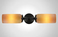 Prairie Glass Spotted Cylinder Linear Double Sconce
