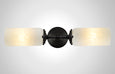 Prairie Glass Spotted Cylinder Linear Double Sconce