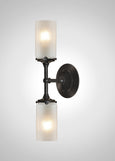 Alpine Glass Linear Double Sconce