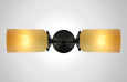Prairie Glass Spotted Cylinder Linear Double Sconce