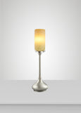 Prairie Glass Spotted Cylinder Acacia Table Lamp