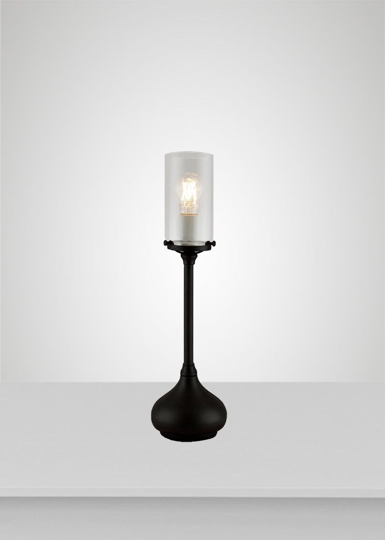 Alpine Glass Acacia Table Lamp