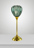 Mirage Glass Large Teardrop Acacia Torchiere