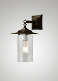 Alpine Glass Black Oak Hanging Sconce