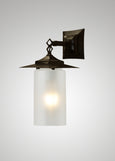 Alpine Glass Black Oak Hanging Sconce