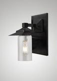 Alpine Glass Black Oak Classic Exterior Sconce