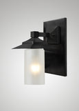 Alpine Glass Black Oak Classic Exterior Sconce