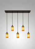 Prairie Glass Spotted Cylinder Cascade Pendant