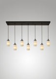 Prairie Glass Spotted Cylinder Cascade Pendant