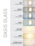Oasis Glass Linear Double Sconce