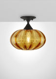 Mirage Glass Oval Semi-Flush Mount