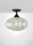 Mirage Glass Oval Semi-Flush Mount