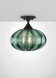 Mirage Glass Oval Semi-Flush Mount