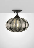 Mirage Glass Oval Semi-Flush Mount