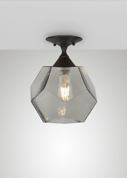 Quartz Glass Semi-Flush Mount