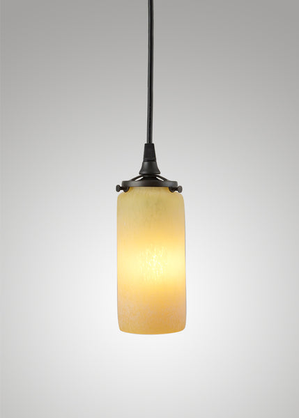 Prairie Glass Spotted Cylinder Pendant