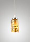 Prairie Glass Cal Poppy Cylinder Pendant