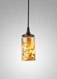 Prairie Glass Cal Poppy Cylinder Pendant