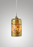 Prairie Glass Cal Poppy Cylinder Pendant