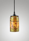 Prairie Glass Cal Poppy Cylinder Pendant