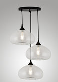 Dune Glass Rainshower Pendant, Single Glass Shape