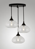 Dune Glass Rainshower Pendant, Single Glass Shape